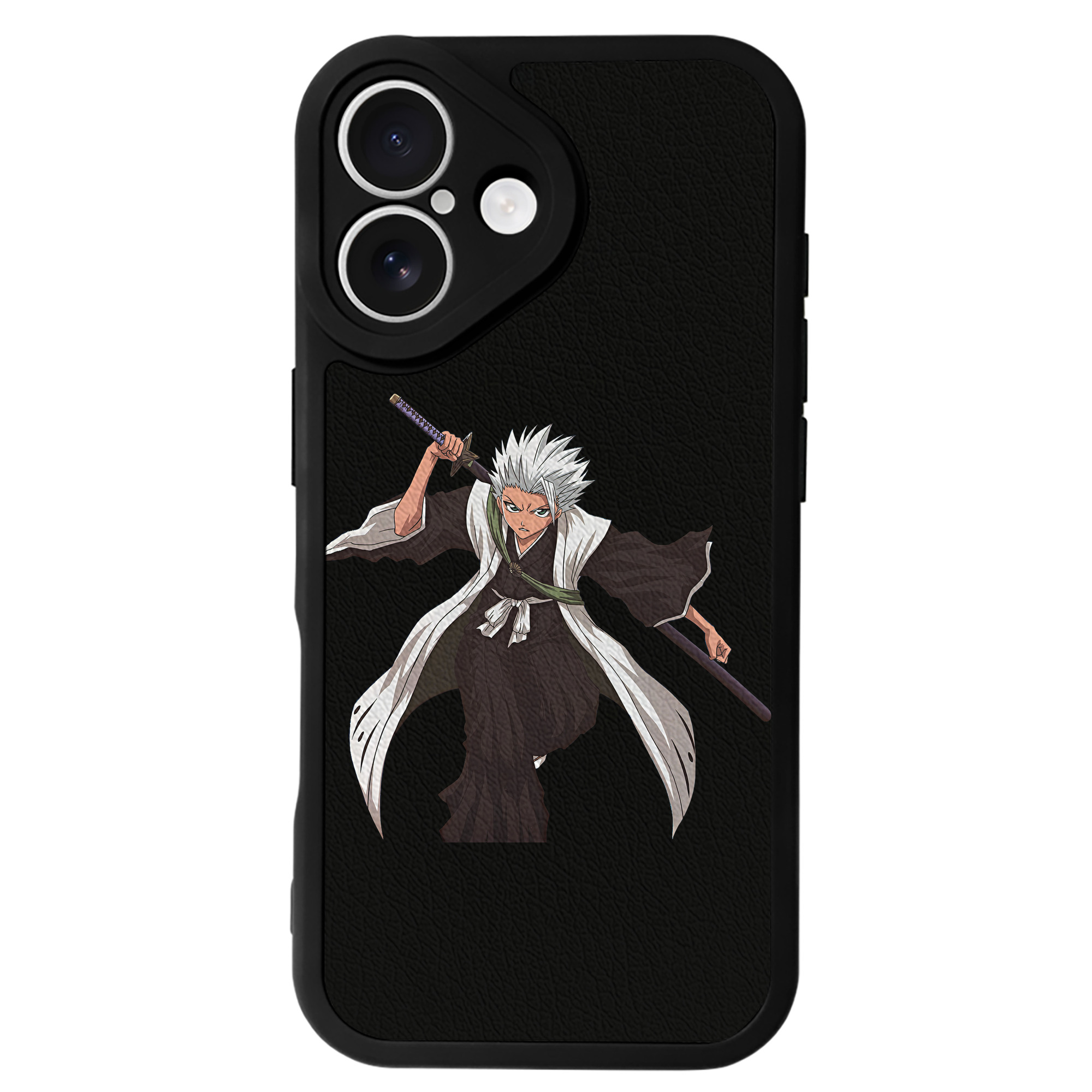 （画像用） ブリーチ 日番谷冬獅郎（ひつがや とうしろう） BLEACH Hitsugaya Toushirou 【iPhone 16シリーズ対応】シリコンスマホケース（レザー調） 材質：シリコン